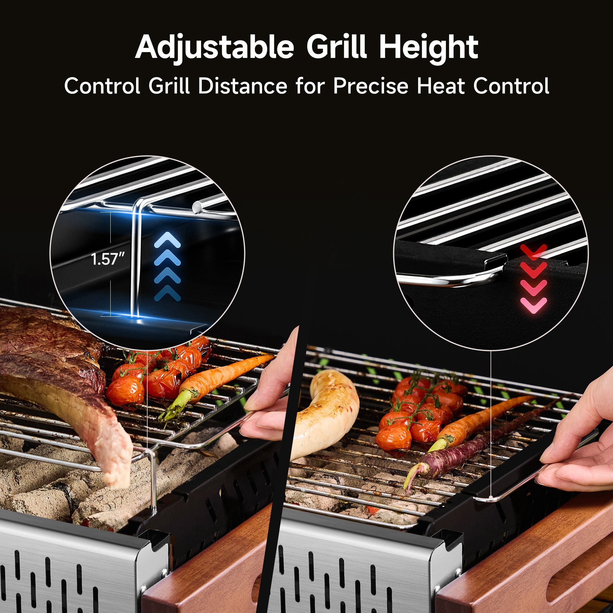 Portable Folding BBQ Charcoal Grill – For Camping, Beach & Backyard