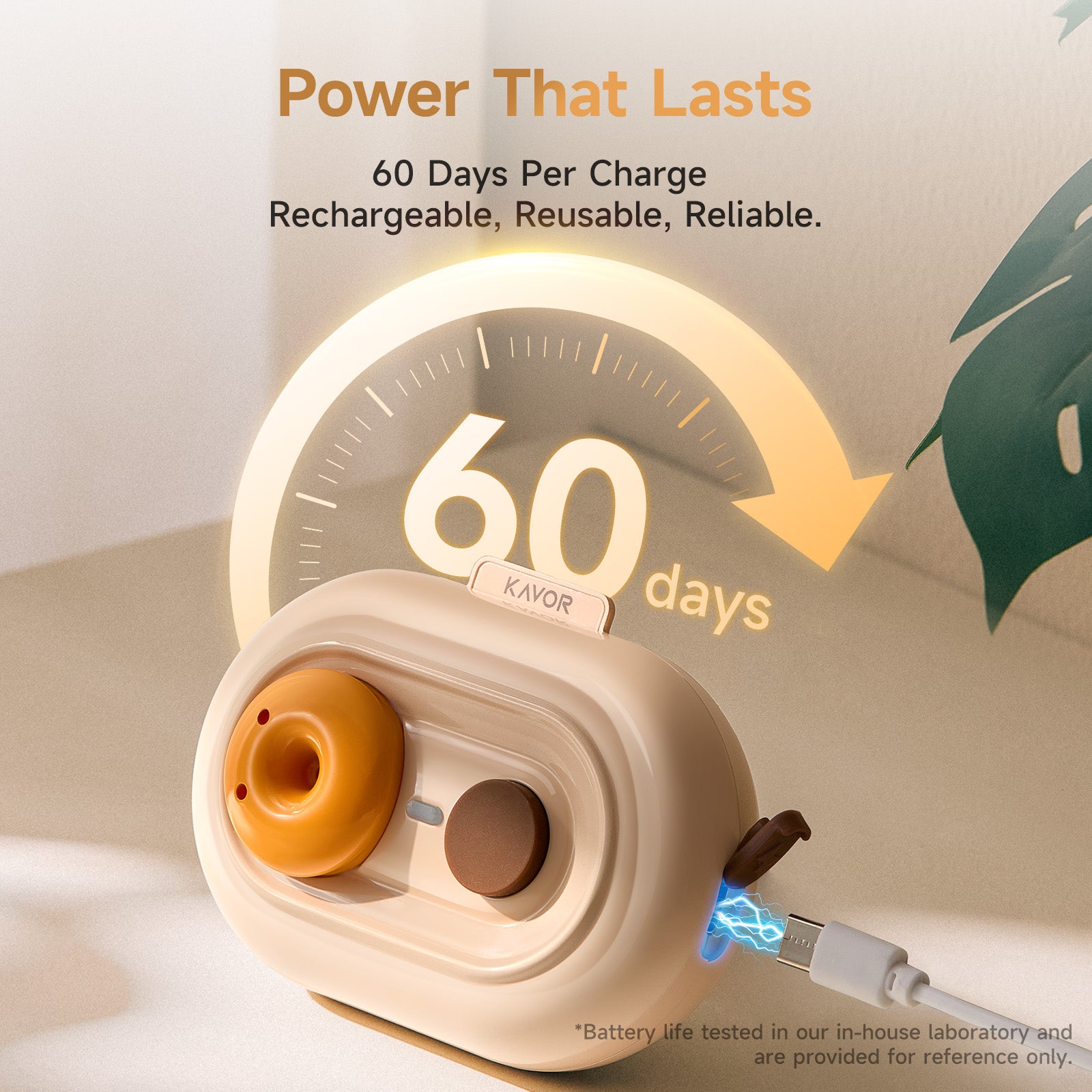Kavor Odor Eliminator OE10 – Portable Rechargeable Odor Remover for Fridge, Closet, Car, Pet Area