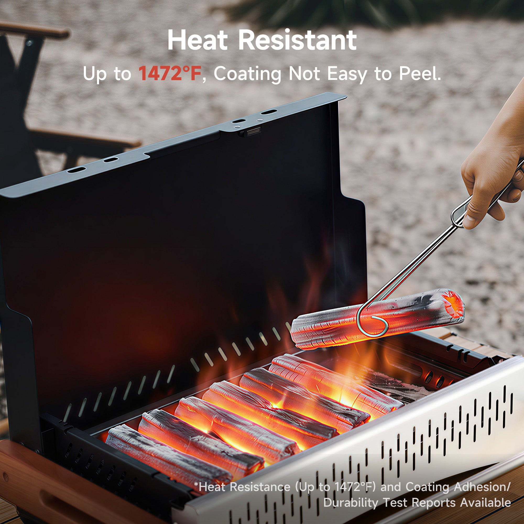 Portable Folding BBQ Charcoal Grill – For Camping, Beach & Backyard
