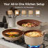 Ceramic Nonstick Cookware Set – Healthy Pots and Pans with Removable Handle